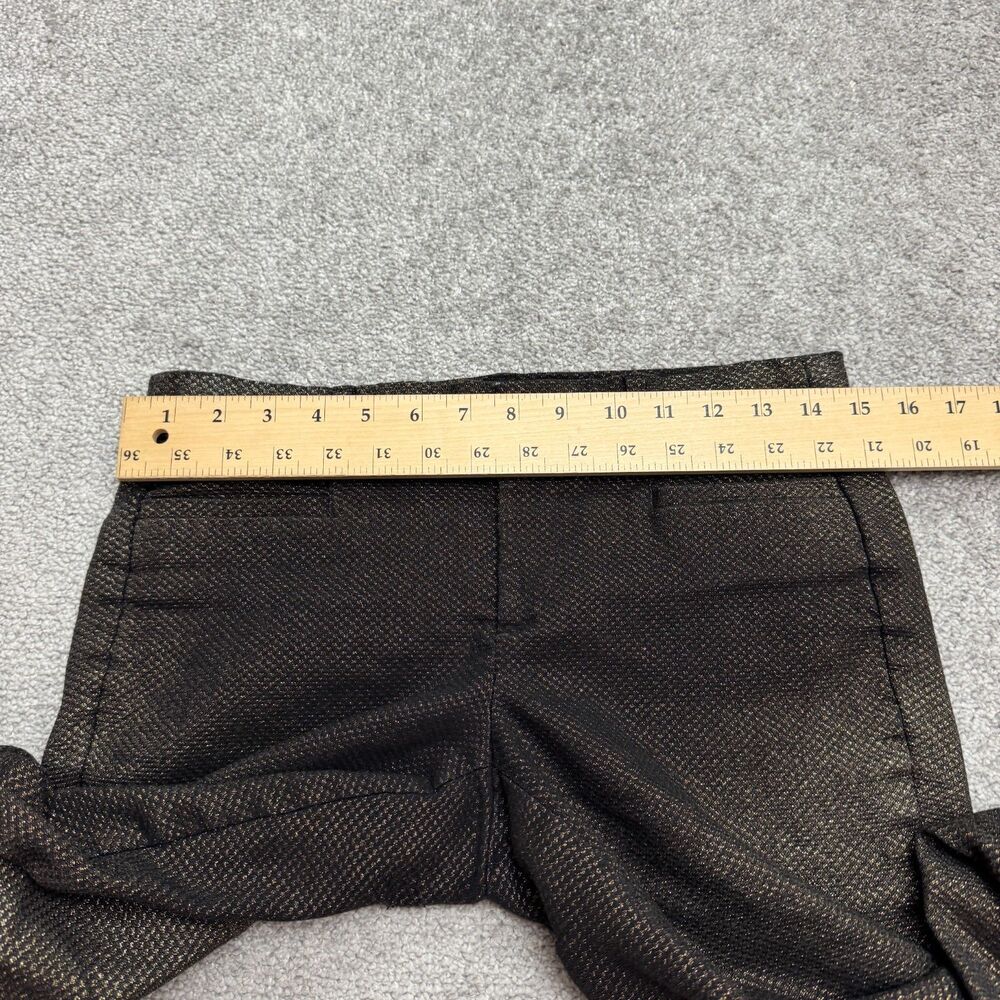 Banana Republic Sloan Metallic Slim Fit Ankle Pants Women 2 Gold Bronze Textured - Picture 6 of 16